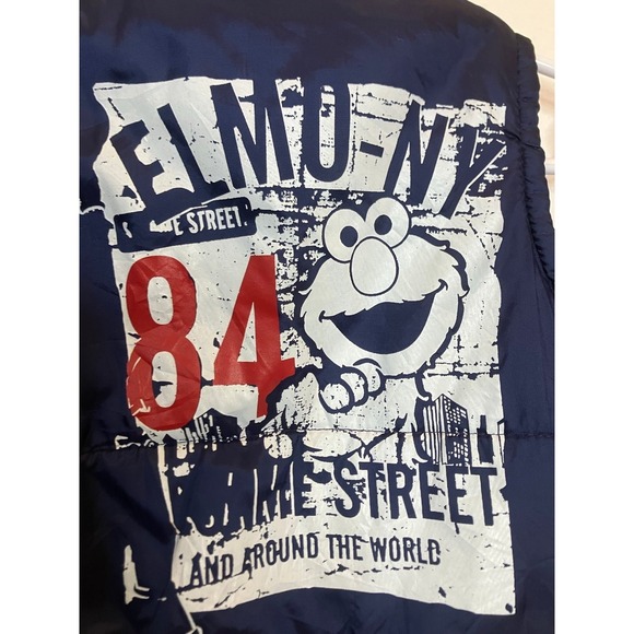 2012 Sesame Street Elmo Navy‎ Puffer Vest - Picture 4 of 7